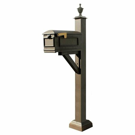 BOOK PUBLISHING CO Westhaven System with Lewiston Mailbox Square Collar & Urn Finial Bronze GR3166936